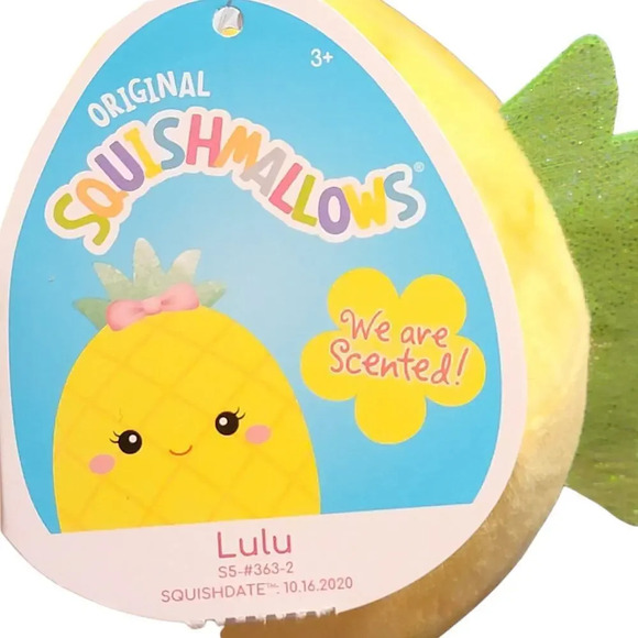SQUISHMALLOWS Lulu The Bright Yellow Pineapple Small 6 Inch Plush New With Tags - Picture 3 of 10